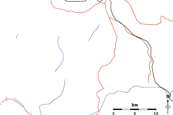 Roads and rivers close to Broken River