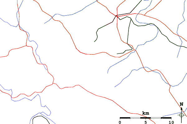 Roads and rivers close to Bukovytsia Ski Area