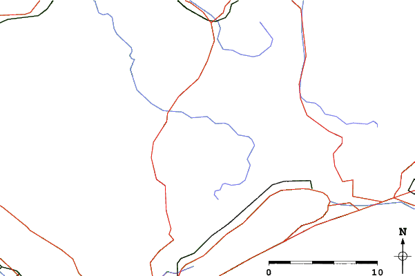 Roads and rivers close to Bumbach / Schangnau