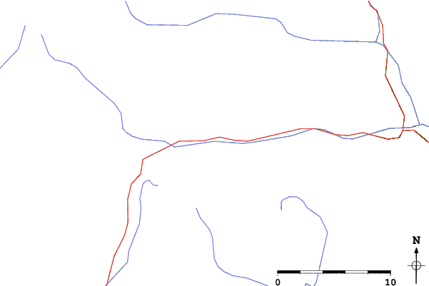 Roads and rivers close to Defereggental/St Jakob