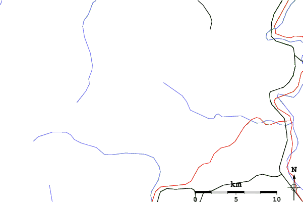 Roads and rivers close to Drahobrat