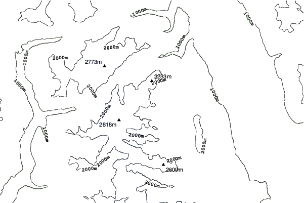 Eagle Pass Heliskiing neighbourhood contours