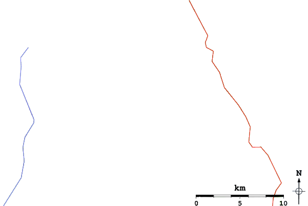 Roads and rivers close to Eagle Pass Heliskiing