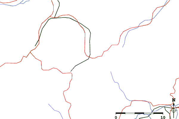 Roads and rivers close to Elm im Sernftal