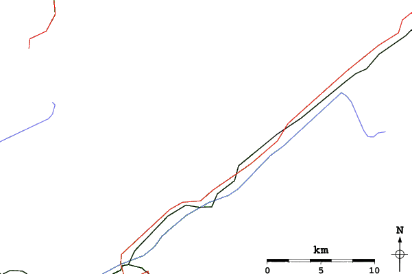 Roads and rivers close to Fiesch - Eggishorn - Aletsch