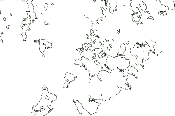 Granite Gorge Ski Area neighbourhood contours