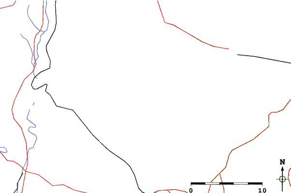 Roads and rivers close to Granite Gorge Ski Area