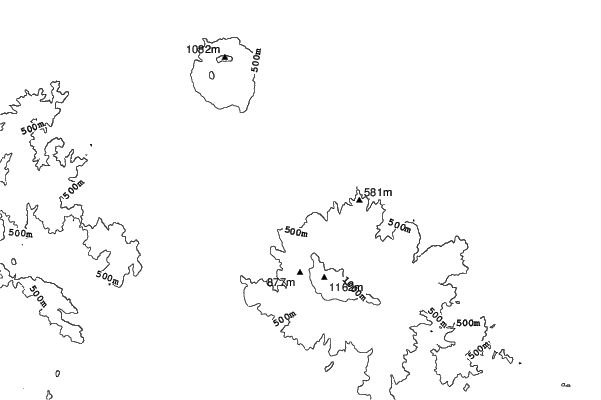 Hakodate Nanae neighbourhood contours