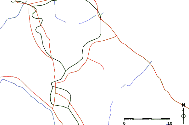 Roads and rivers close to Hakodate Nanae