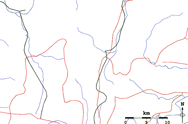 Roads and rivers close to Hakuba 47