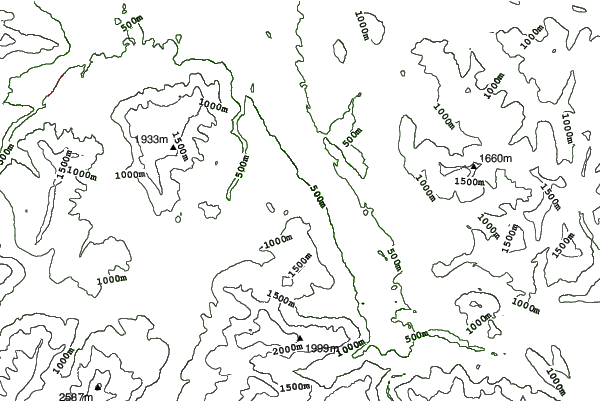 Hallein-Bad Dürrnberg/Zinken neighbourhood contours