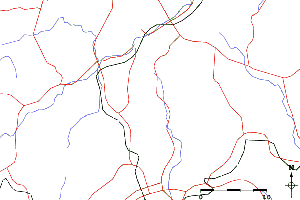 Roads and rivers close to Hanamiyama