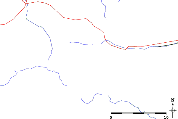Roads and rivers close to Harwood Common