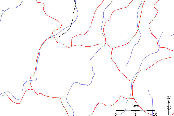Roads and rivers close to Kalavryta Ski Resort