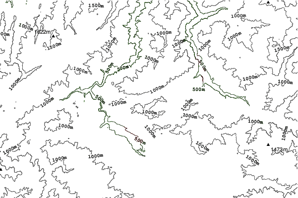 Hida Highland neighbourhood contours