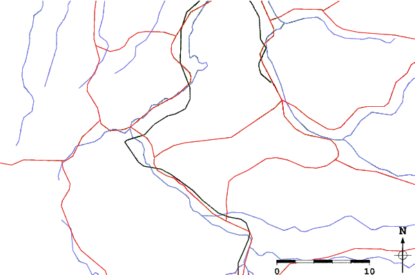 Roads and rivers close to Hida Highland