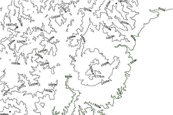 Hunter Mountain Shiobara neighbourhood contours