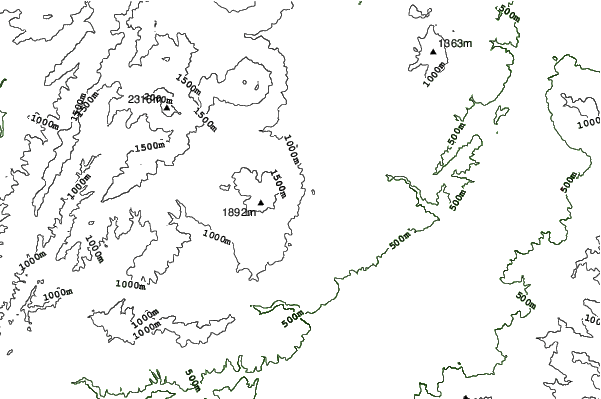Iizuna Resort neighbourhood contours
