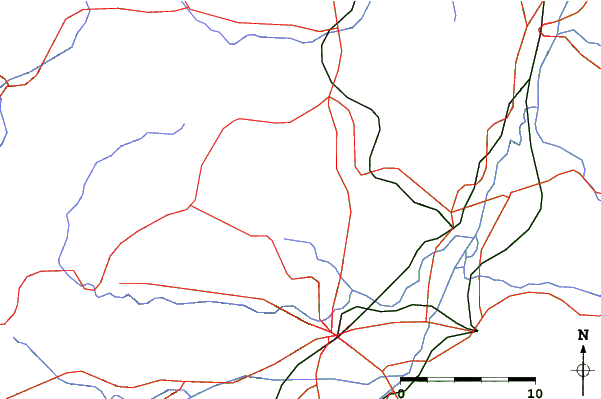Roads and rivers close to Iizuna Resort