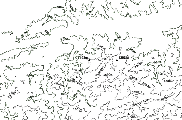 Ikawa Kainayama neighbourhood contours