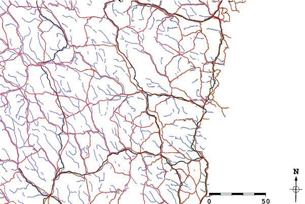 Roads and rivers close to Järvsö