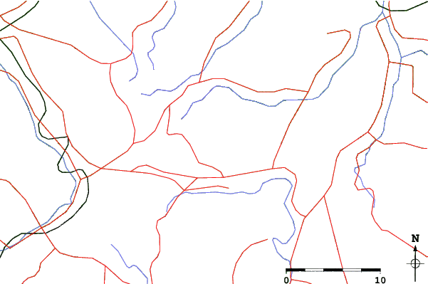 Roads and rivers close to Kamihiruzen