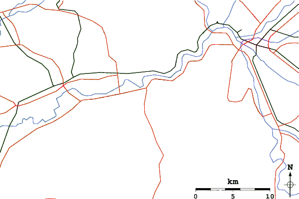 Roads and rivers close to Kamui Ski Links