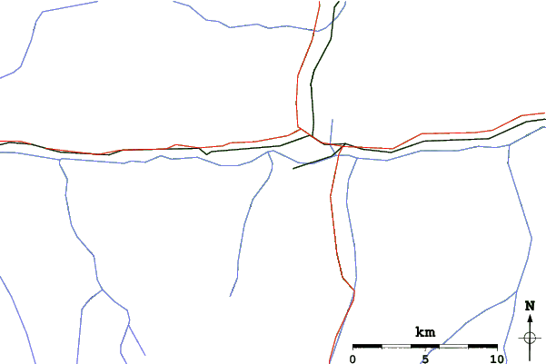 Roads and rivers close to Kaprun