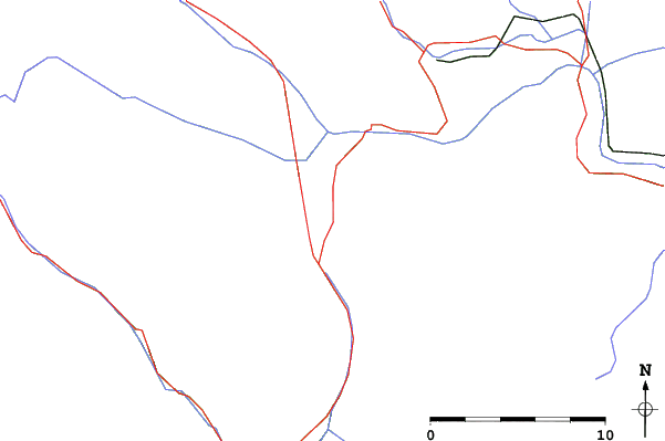 Roads and rivers close to Katschberg-Aineck