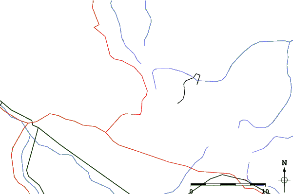 Roads and rivers close to Kozara