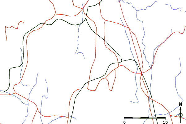 Roads and rivers close to Kunizakai