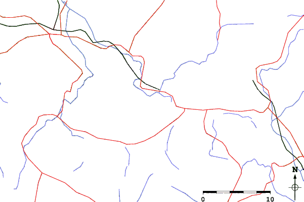 Roads and rivers close to Kuzuryu