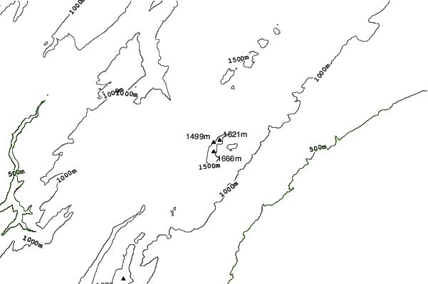 La Dôle neighbourhood contours