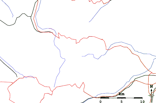 Roads and rivers close to Lac Blanc/Kaysersberg