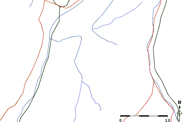 Roads and rivers close to Le Collet d'Allevard