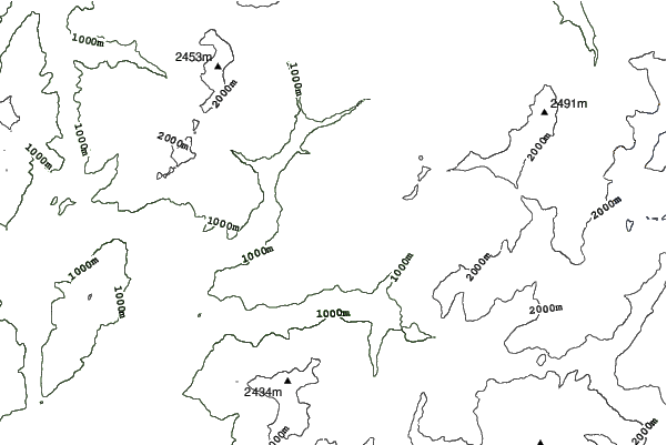 Les Saisies neighbourhood contours