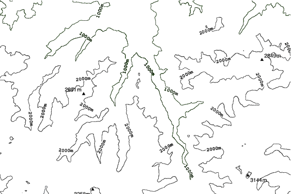 Luz Ardiden neighbourhood contours