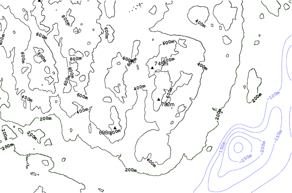 Mont Grand Fonds neighbourhood contours