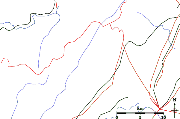 Roads and rivers close to Monts-Jura