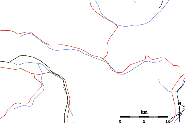 Roads and rivers close to Morillon
