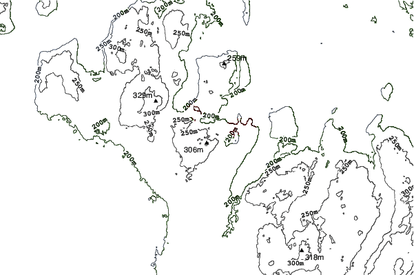 Mountain View Ski Area neighbourhood contours