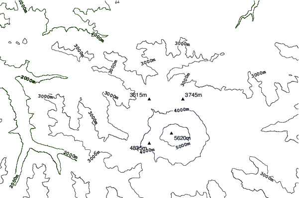 Mt Elbrus neighbourhood contours