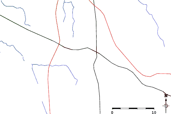 Roads and rivers close to Mt Holly