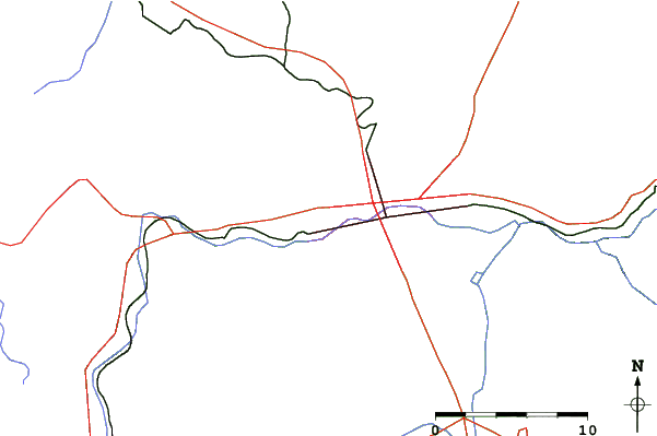 Roads and rivers close to Mt Rose Ski at Tahoe