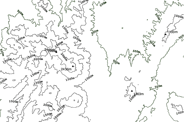 Seki Onsen neighbourhood contours