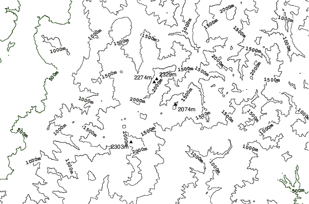 Shiga Kogen-Nishidateyama neighbourhood contours