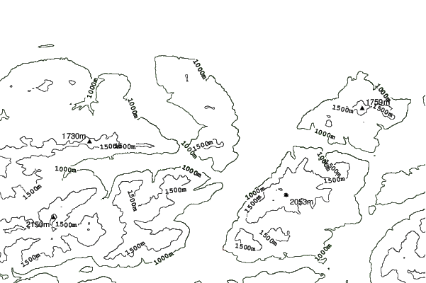 Oberammergau/Laber neighbourhood contours