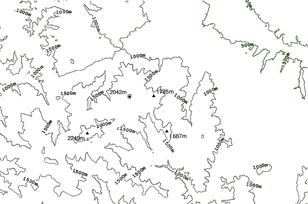 Osogovo Snow Park neighbourhood contours