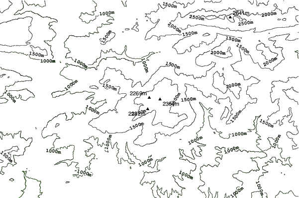 Port Del Comte neighbourhood contours