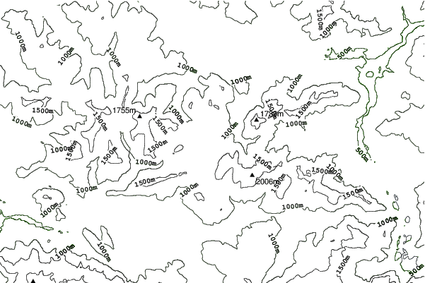 Strobl at the Wolfgangsee/Postalm neighbourhood contours